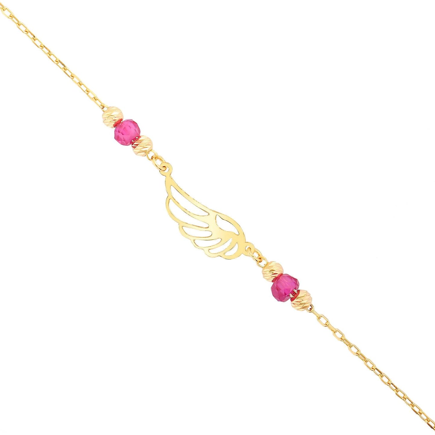 Flügel Armband 14k Gold ~ 1gr