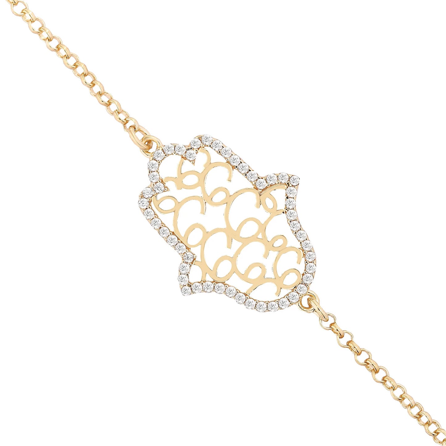 Hand of Hamsa Armband 14K Gold ~ 3,25gr