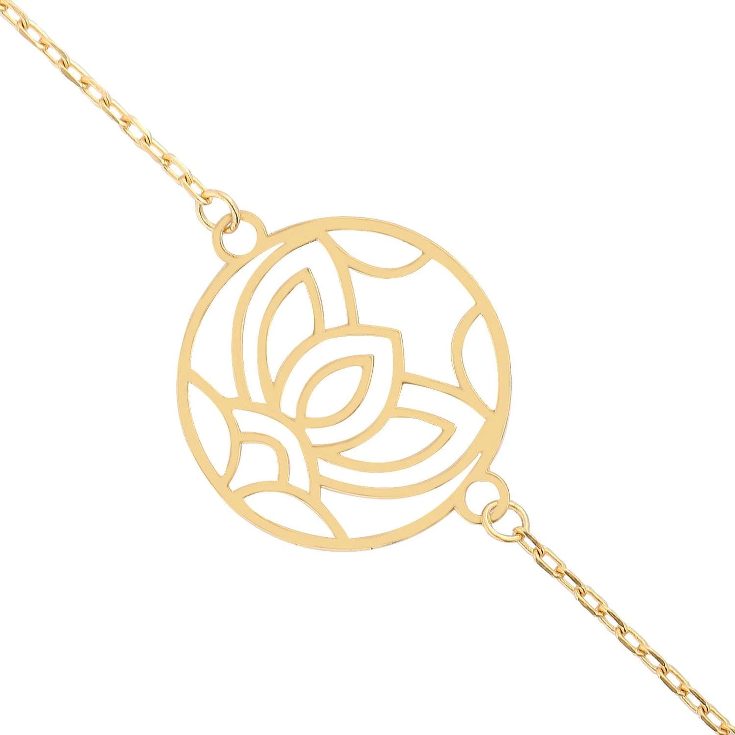 Flower Pendant Bracelet 14k Gold ~ 0.89gr