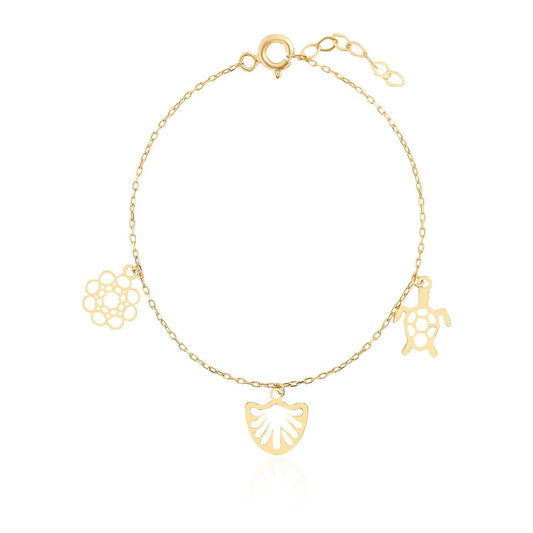 Schildkröte Armband 14k Gold ~ 0,94 gr