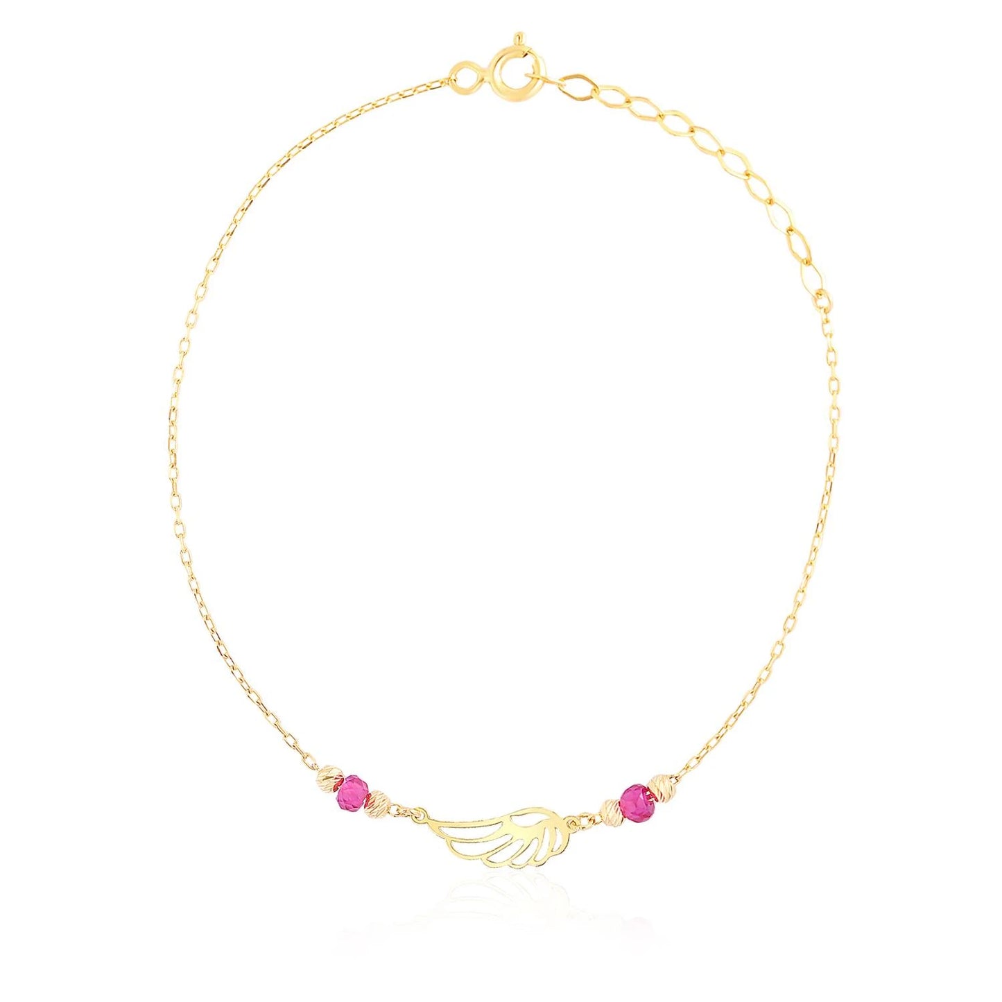 Flügel Armband 14k Gold ~ 1gr