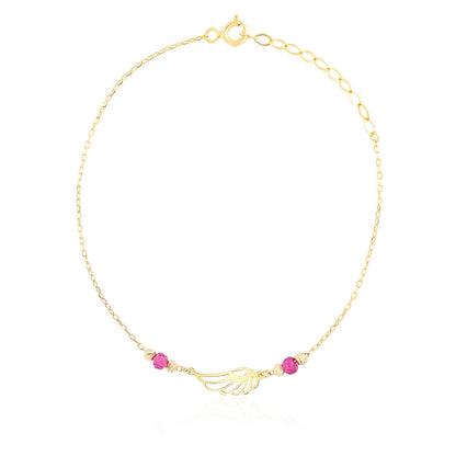 Flügel Armband 14k Gold ~ 1gr