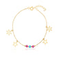 Snowflake, Star Bracelet 14k Gold ~ 1.35gr