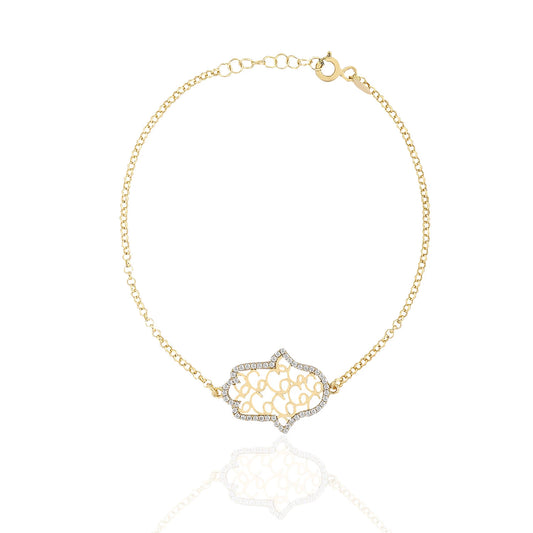 Hand of Hamsa Armband 14K Gold ~ 3,25gr