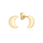 Crescent Moon Earrings / Stud Pair 14k Gold ~ 1.26gr