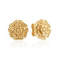 Rose earrings / stud pair 14k gold ~ 1.75gr