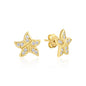 Starfish Earrings / Stud Pair 14k Gold ~ 1.2g