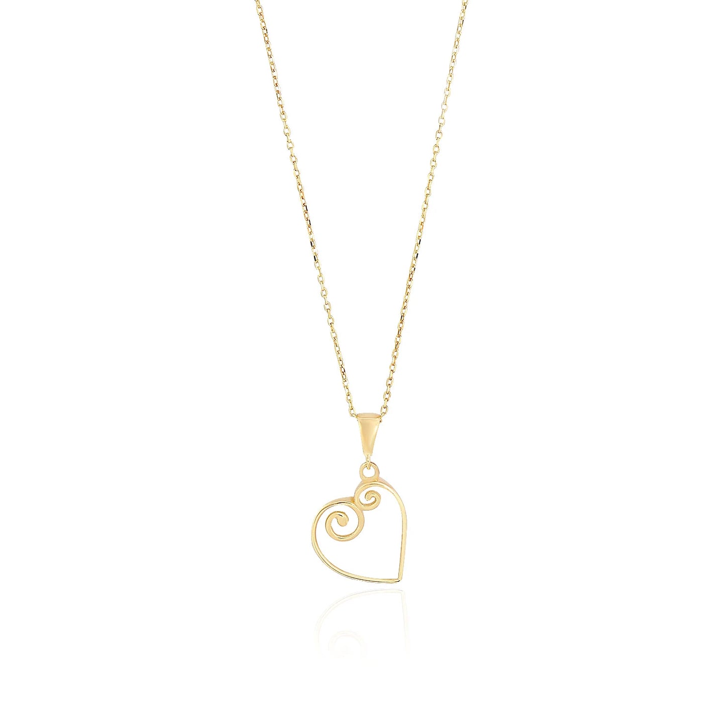 Herz Halskette 14k Gold ~ 1,66g