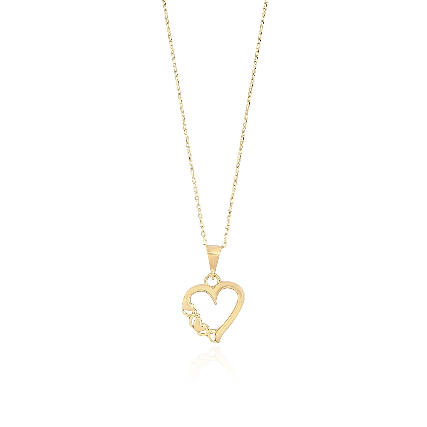 Herz Halskette 14k Gold ~ 2,07g