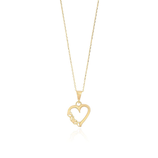 Herz Halskette 14k Gold ~ 2,07g