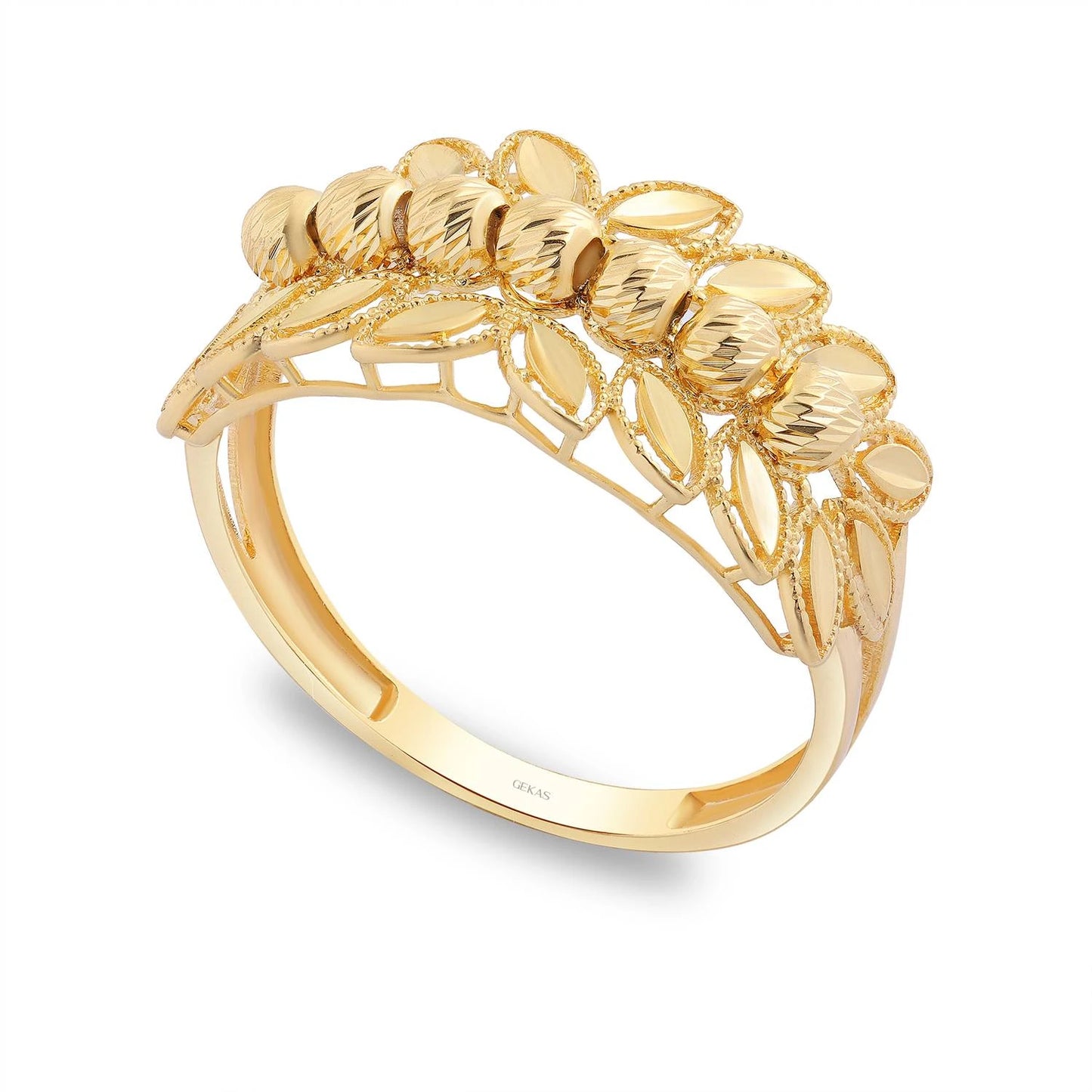 Blattdesign Ring 14k Gold ~ 2gr