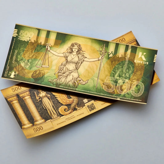 500mg Kinesis Themis Goldschein Goldbarren**