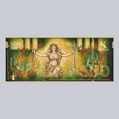 500mg Kinesis Themis Goldschein Goldbarren**