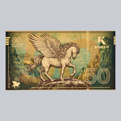 50mg Kinesis Pegasus Gold Note Gold Bar**