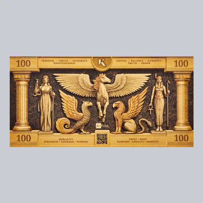 100mg Kinesis Ma´at Goldschein Goldbarren**