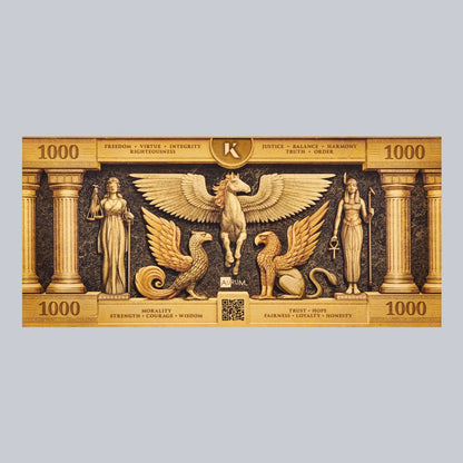 1000mg Kinesis Phoenix Goldschein Goldbarren**