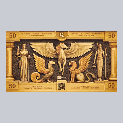 50mg Kinesis Pegasus Gold Note Gold Bar**