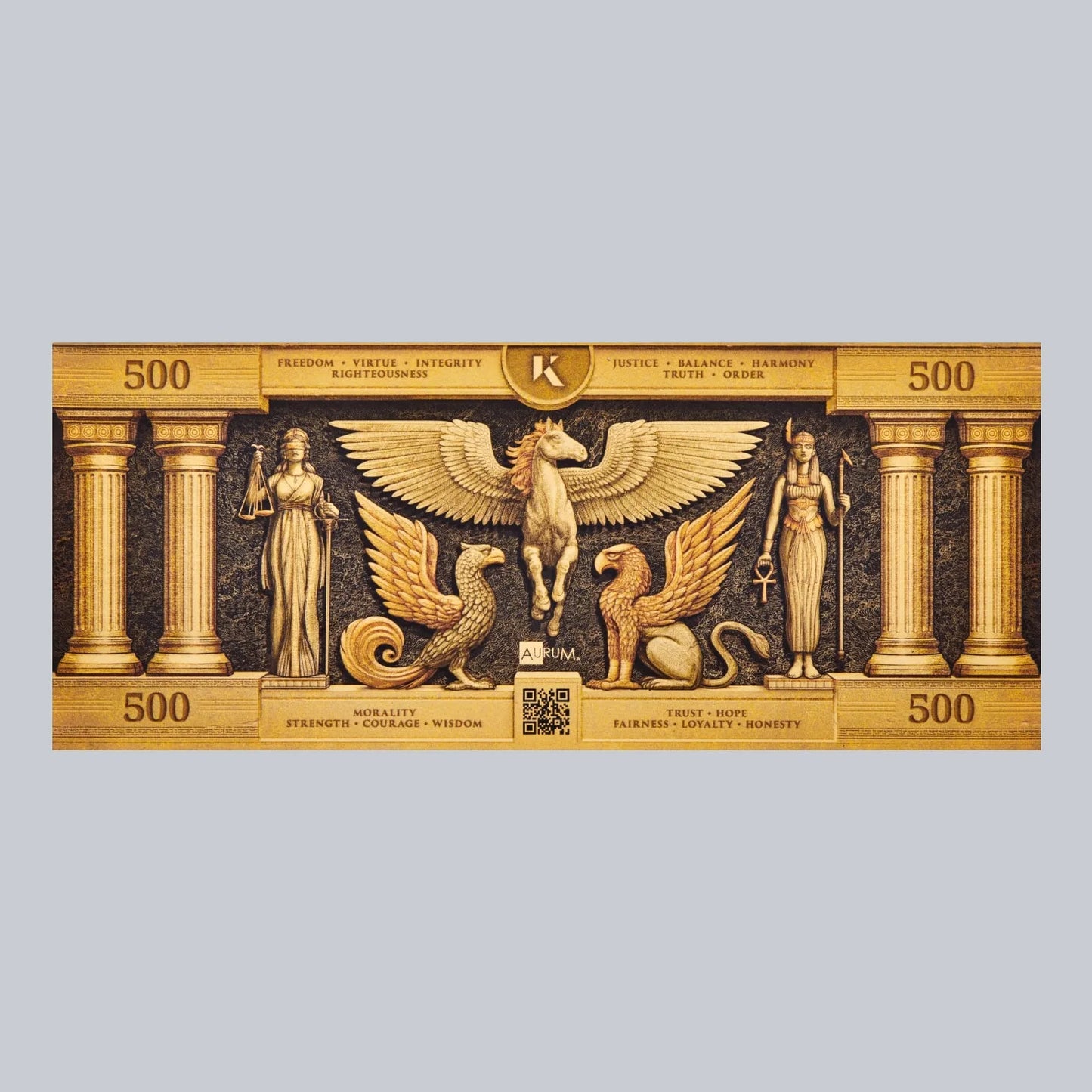 500mg Kinesis Themis Goldschein Goldbarren**